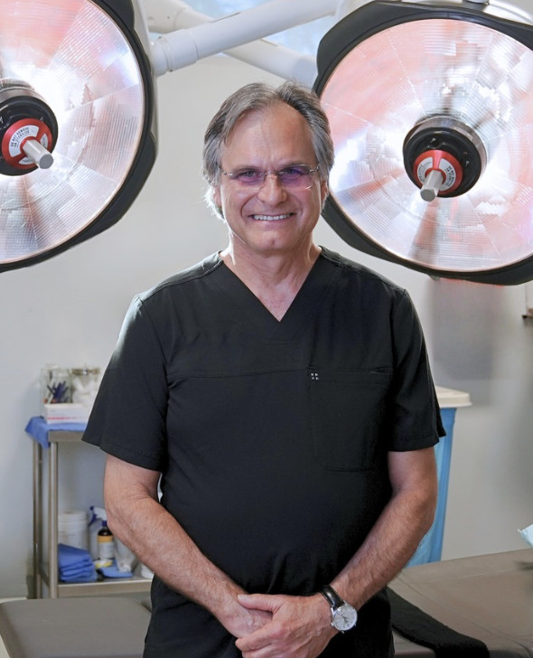Yoav Barnavon, MD, plastic surgeon, in his operating room